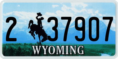 WY license plate 237907