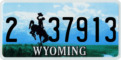 WY license plate 237913