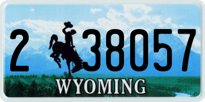 WY license plate 238057