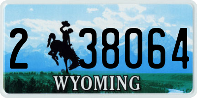 WY license plate 238064