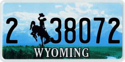 WY license plate 238072
