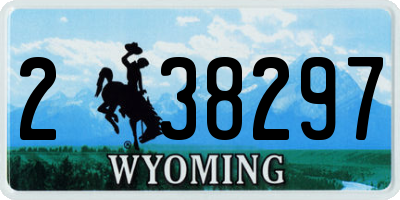 WY license plate 238297