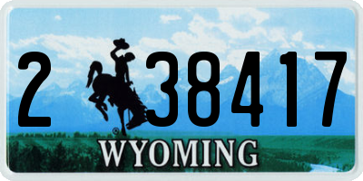 WY license plate 238417