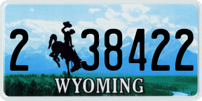 WY license plate 238422