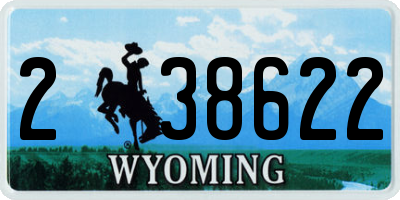 WY license plate 238622