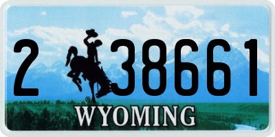 WY license plate 238661