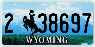 WY license plate 238697
