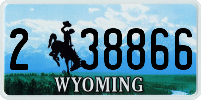 WY license plate 238866