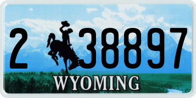 WY license plate 238897