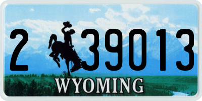 WY license plate 239013