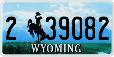 WY license plate 239082