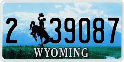 WY license plate 239087