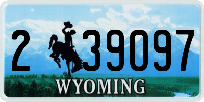WY license plate 239097
