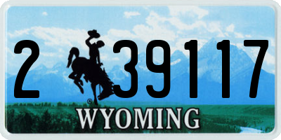 WY license plate 239117