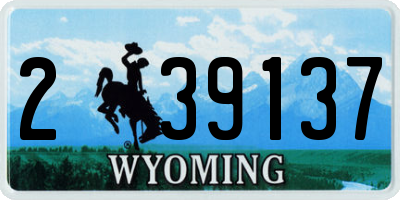 WY license plate 239137