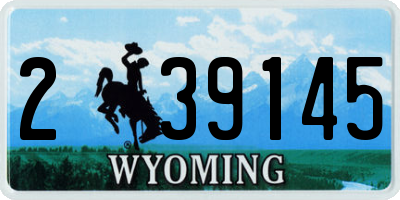 WY license plate 239145