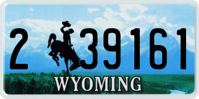 WY license plate 239161