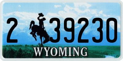 WY license plate 239230