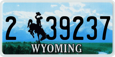 WY license plate 239237