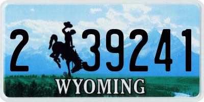 WY license plate 239241