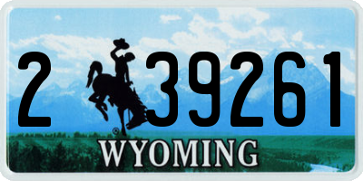 WY license plate 239261