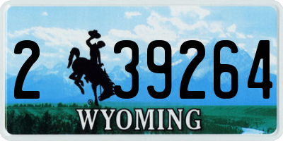 WY license plate 239264