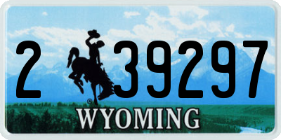 WY license plate 239297