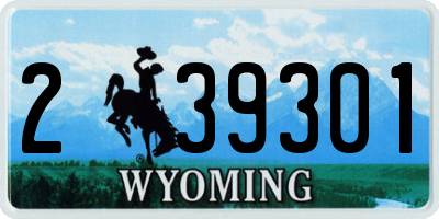 WY license plate 239301