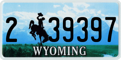 WY license plate 239397