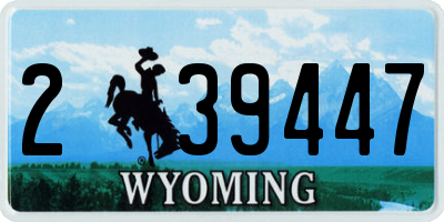 WY license plate 239447