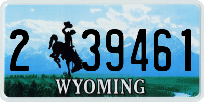 WY license plate 239461