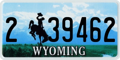 WY license plate 239462