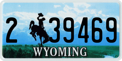 WY license plate 239469