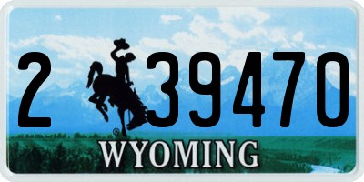 WY license plate 239470