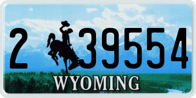 WY license plate 239554