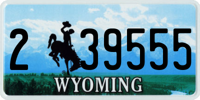 WY license plate 239555
