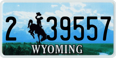 WY license plate 239557