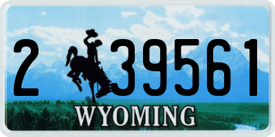 WY license plate 239561