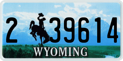 WY license plate 239614