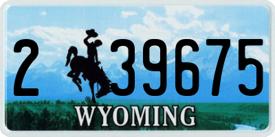 WY license plate 239675