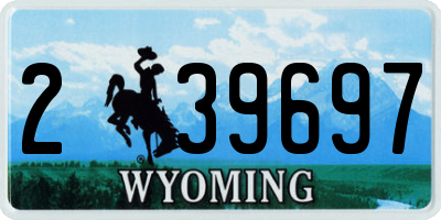 WY license plate 239697