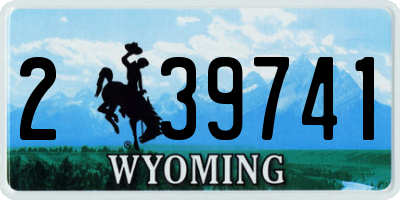 WY license plate 239741