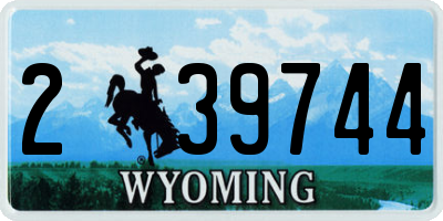 WY license plate 239744