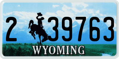 WY license plate 239763