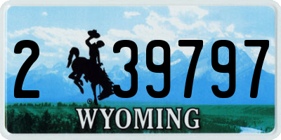 WY license plate 239797