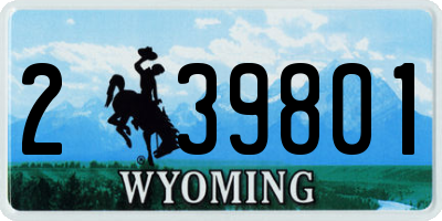 WY license plate 239801