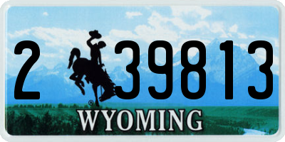 WY license plate 239813