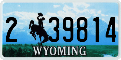 WY license plate 239814