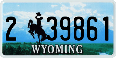 WY license plate 239861