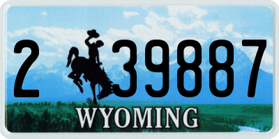 WY license plate 239887